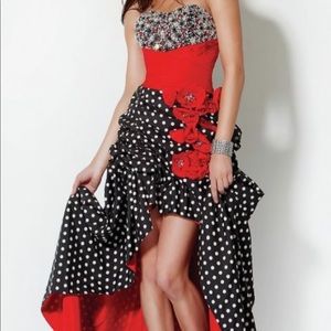 Jovani Prom Dress Polka Dots Size 12